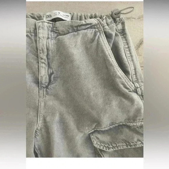 Zara Parachute Cargo Jeans Size 9 - Picture 3 of 10